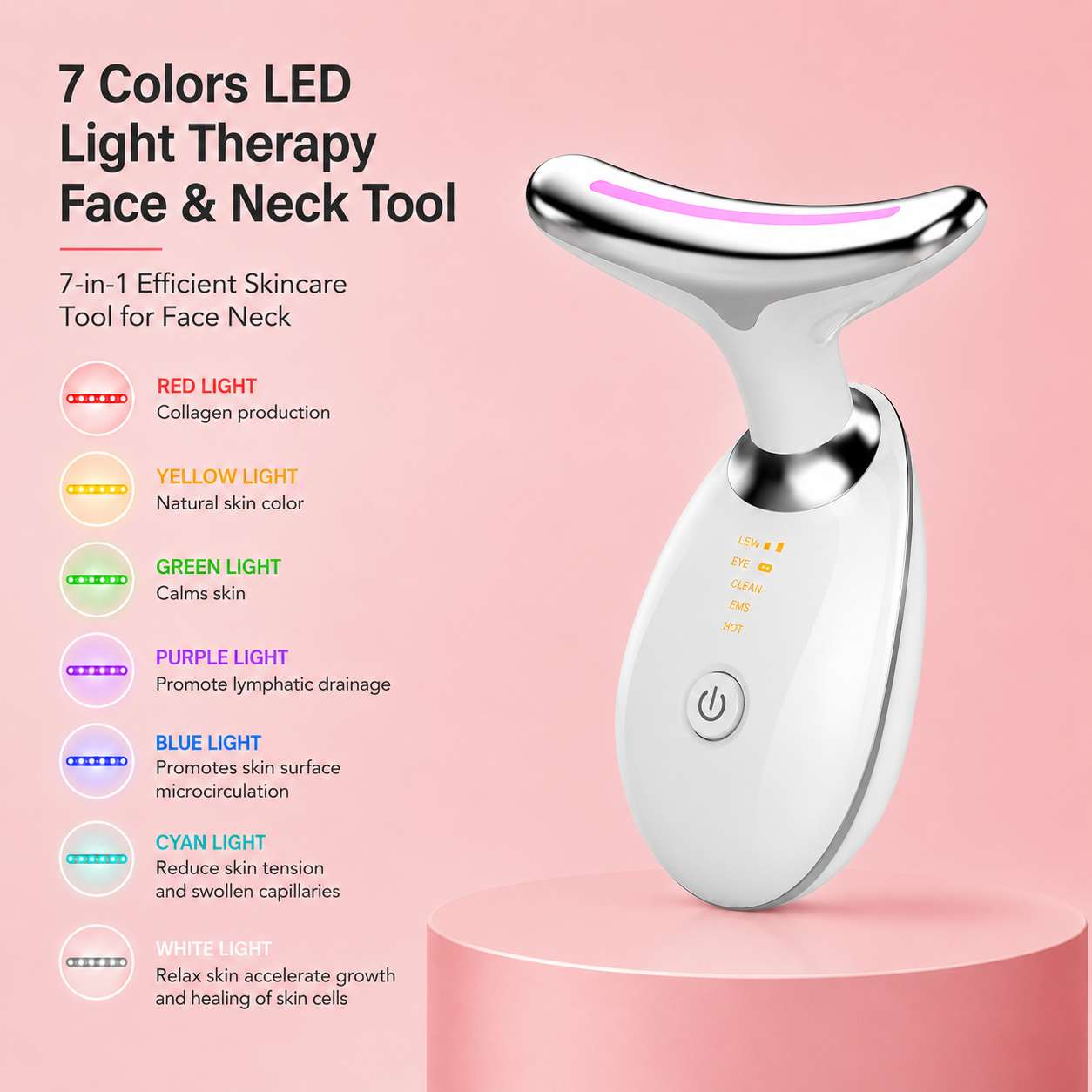 LED Glow Sonic Massager