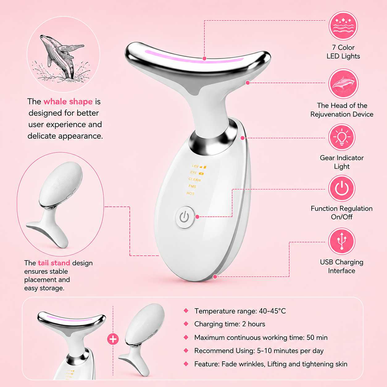 LED Glow Sonic Massager
