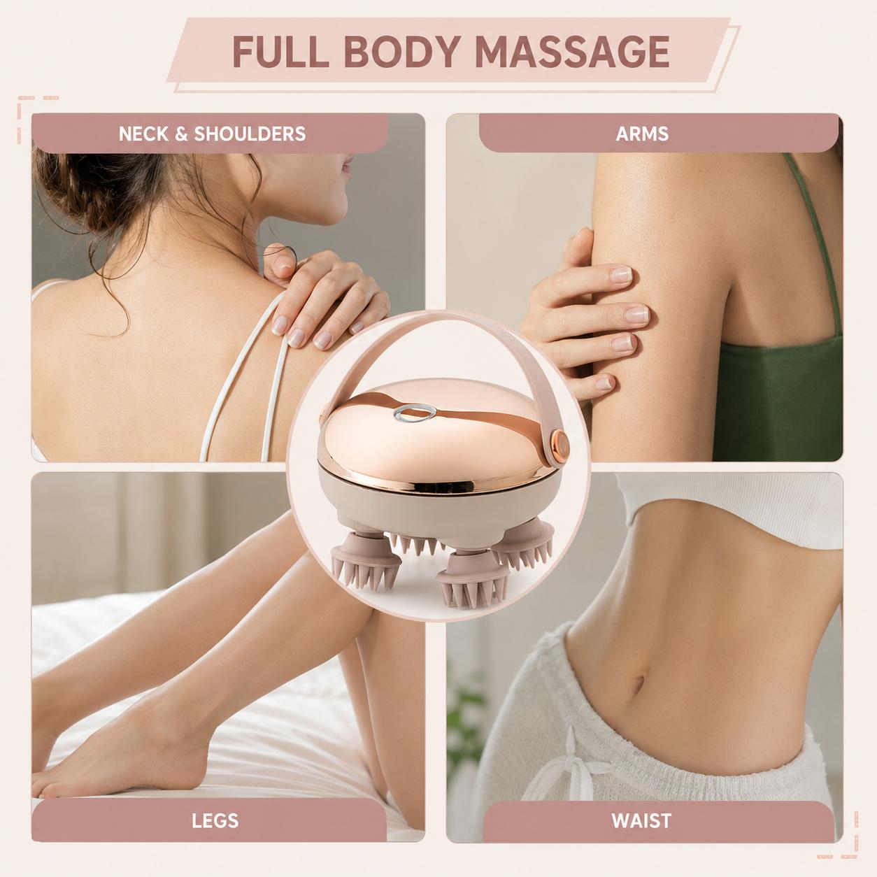 Electric Scalp Massager – Rechargeable Waterproof Head Massage Brush